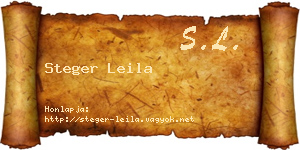 Steger Leila névjegykártya